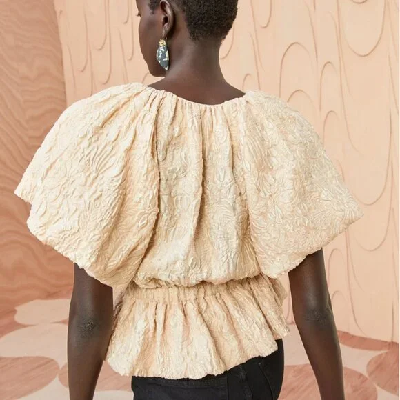 SOLD NWOT ULLA JOHNSON Mirabelle Top in Peony XS $490 - Picture 6 of 8